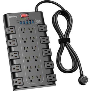 Power Strip, Surge Protector with 22 AC Outlets and 6 USB Charging Port